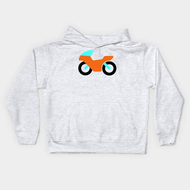 Motorcycle Emoticon Kids Hoodie by AnotherOne